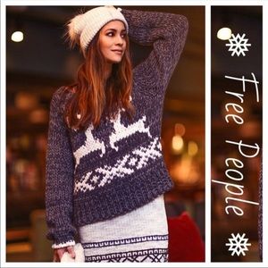 NWOT Free People Wool Mix Oversize Sweater SZ L